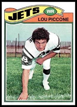 Lou Piccone 1977 Topps football card