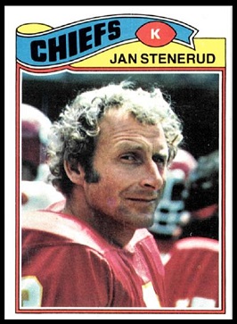 Jan Stenerud 1977 Topps football card