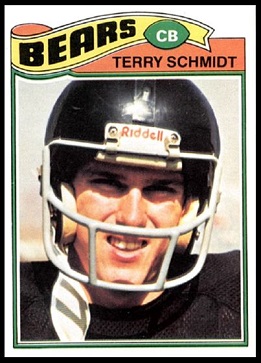 Terry Schmidt 1977 Topps football card