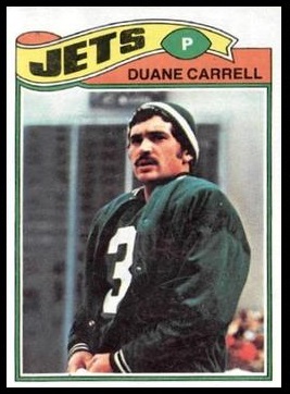 Duane Carrell 1977 Topps football card