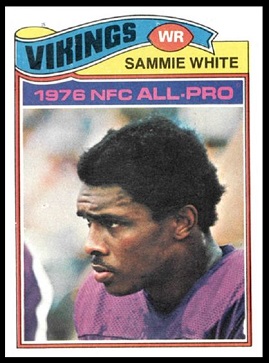 Sammy White 1977 Topps football card