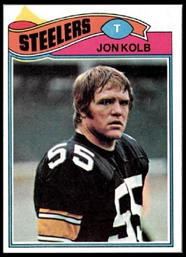 Jon Kolb 1977 Topps football card