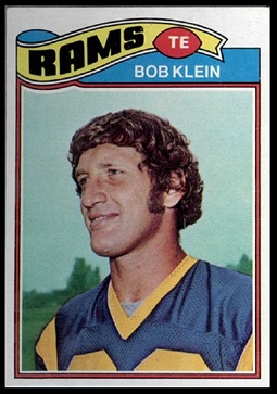 Bob Klein 1977 Topps football card