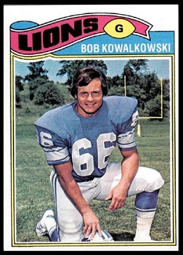 Bob Kowalkowski 1977 Topps football card