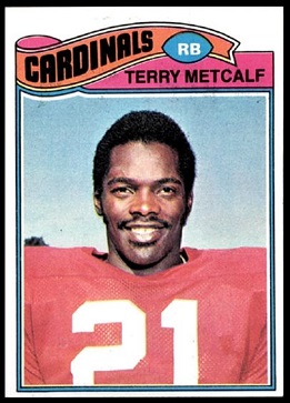 Terry Metcalf 1977 Topps football card