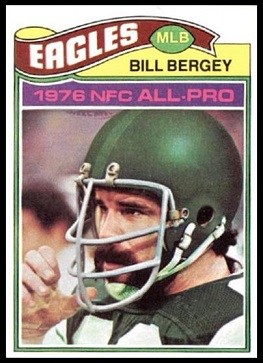 Bill Bergey 1977 Topps football card