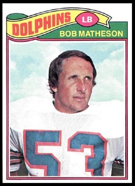 Bob Matheson 1977 Topps football card