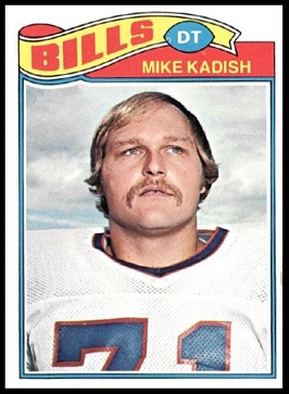 Mike Kadish 1977 Topps football card