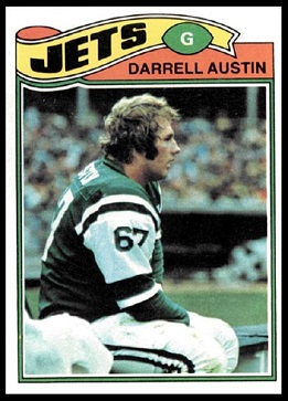 Darrell Austin 1977 Topps football card