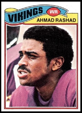 Ahmad Rashad 1977 Topps football card