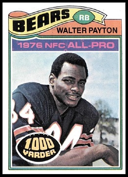 Walter Payton 1977 Topps football card