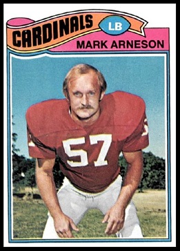 Mark Arneson 1977 Topps football card