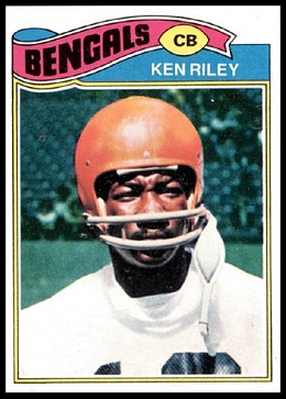 Ken Riley 1977 Topps football card