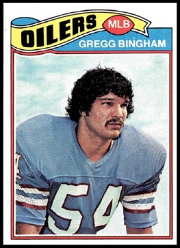 Gregg Bingham 1977 Topps football card