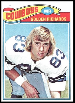 Golden Richards 1977 Topps football card