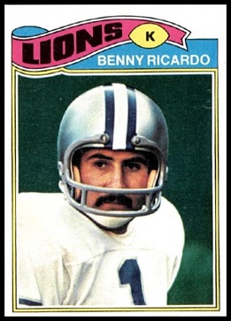 Benny Ricardo 1977 Topps football card