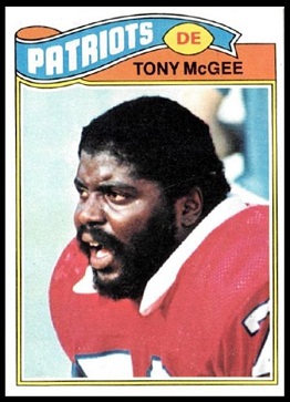 Tony McGee 1977 Topps football card