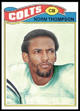 Norm Thompson 1977 Topps football card