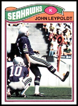 John Leypoldt 1977 Topps football card