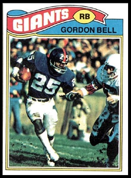 Gordon Bell 1977 Topps football card