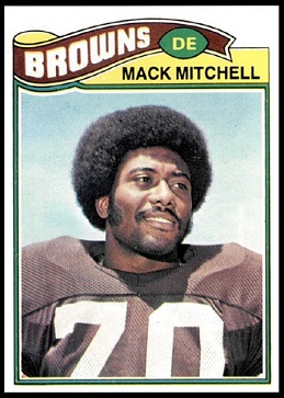 Mack Mitchell 1977 Topps football card