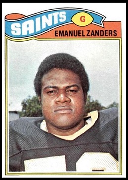 Emanuel Zanders 1977 Topps football card