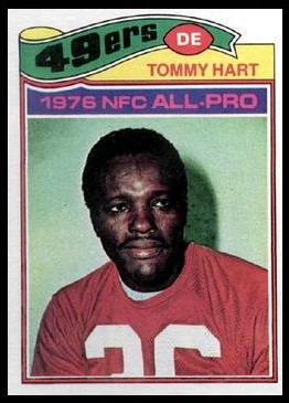 Tommy Hart 1977 Topps football card