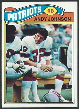 Andy Johnson 1977 Topps football card