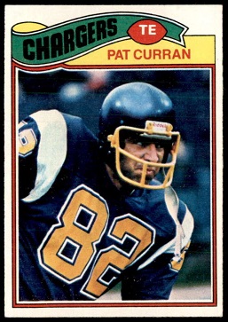 Pat Curran 1977 Topps football card