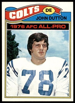 John Dutton 1977 Topps football card