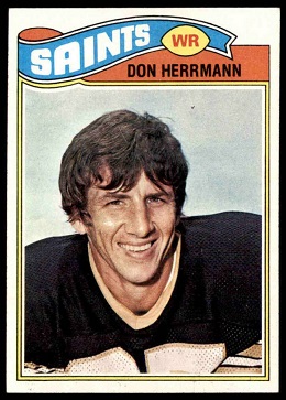 Don Herrmann 1977 Topps football card