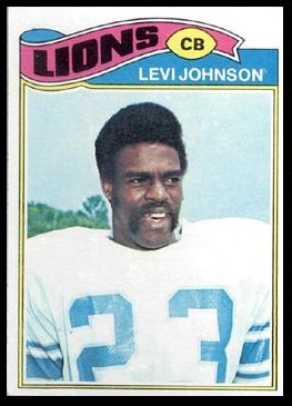 Levi Johnson 1977 Topps football card