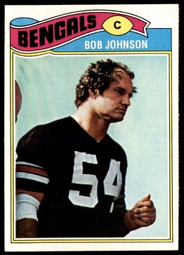 Bob Johnson 1977 Topps football card