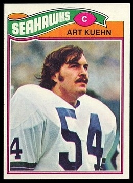 Art Kuehn 1977 Topps football card