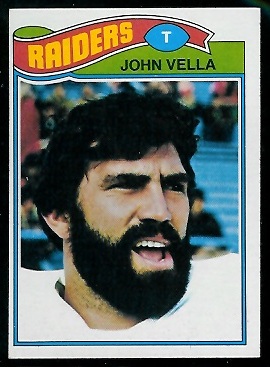 John Vella 1977 Topps football card