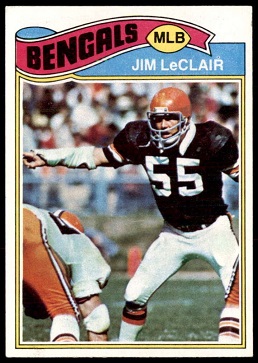 Jim LeClair 1977 Topps football card
