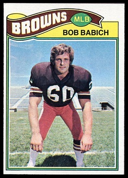 Bob Babich 1977 Topps football card