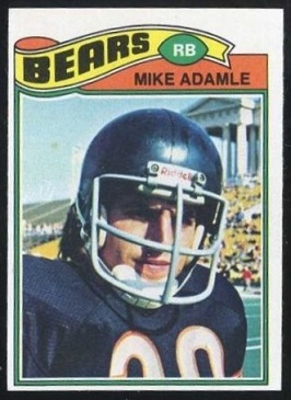 Mike Adamle 1977 Topps football card