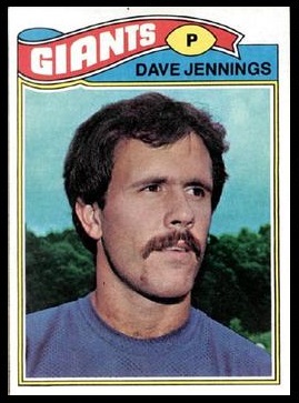 Dave Jennings 1977 Topps football card