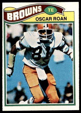 Oscar Roan 1977 Topps football card