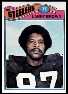 Larry Brown 1977 Topps football card