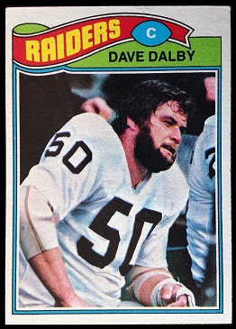 Dave Dalby 1977 Topps football card
