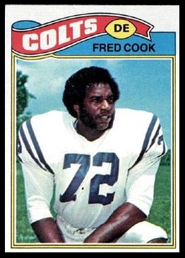 Fred Cook 1977 Topps football card