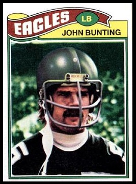 John Bunting 1977 Topps football card