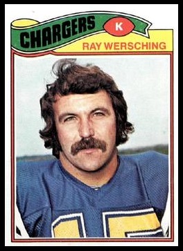 Ray Wersching 1977 Topps football card