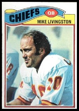 Mike Livingston 1977 Topps football card