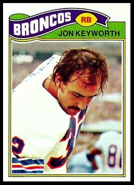 Jon Keyworth 1977 Topps football card