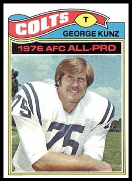 George Kunz 1977 Topps football card