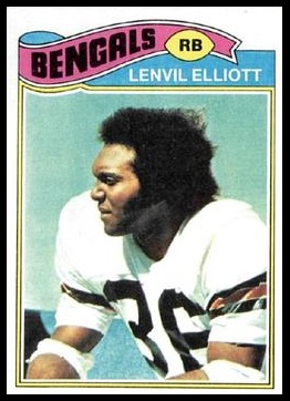 Lenvil Elliott 1977 Topps football card