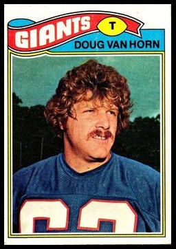 Doug Van Horn 1977 Topps football card